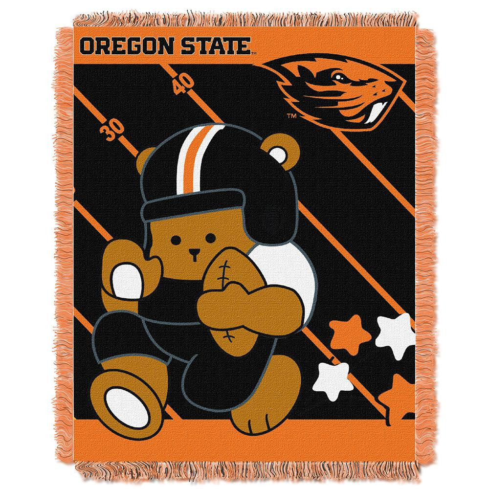 Oregon State Beavers Ncaa Triple Woven Jacquard Throw (fullback Baby Series) (36"x48")