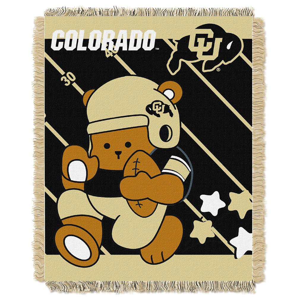 Colorado Golden Buffaloes Ncaa Triple Woven Jacquard Throw (fullback Baby Series) (36"x48")