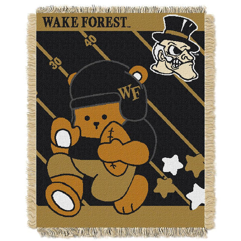 Wake Forest Demon Deacons Ncaa Triple Woven Jacquard Throw (fullback Baby Series) (36"x48")