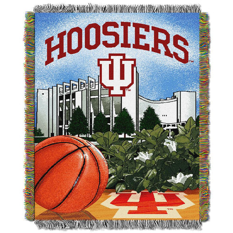 Indiana Hoosiers Ncaa Woven Tapestry Throw (home Field Advantage) (48"x60")