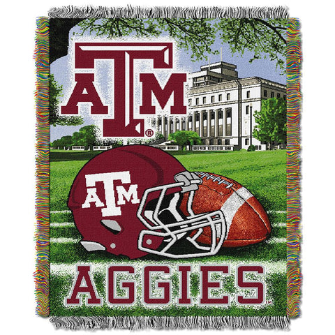 Texas A&m Aggies Ncaa Woven Tapestry Throw (home Field Advantage) (48"x60")