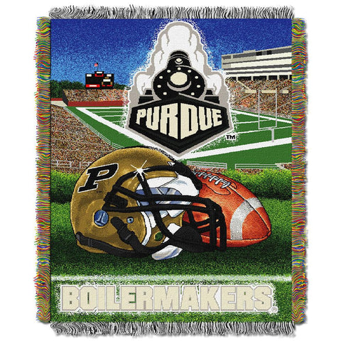 Purdue Boilermakers Ncaa Woven Tapestry Throw (home Field Advantage) (48"x60")