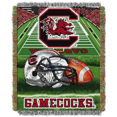 South Carolina Fighting Gamecocks Ncaa Woven Tapestry Throw (home Field Advantage) (48"x60")