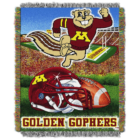 Minnesota Golden Gophers Ncaa Woven Tapestry Throw (home Field Advantage) (48"x60")