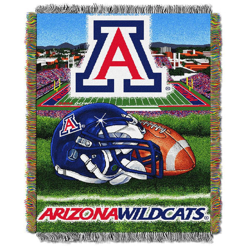 Arizona Wildcats Ncaa Woven Tapestry Throw (home Field Advantage) (48"x60")