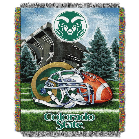 Colorado State Rams Ncaa Woven Tapestry Throw (home Field Advantage) (48"x60")