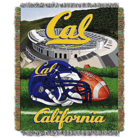 Cal Golden Bears Ncaa Woven Tapestry Throw (home Field Advantage) (48"x60")