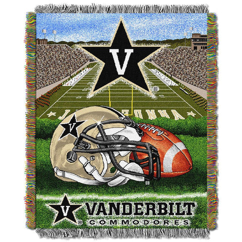 Vanderbilt Commodores Ncaa Woven Tapestry Throw (home Field Advantage) (48"x60")