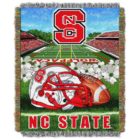 North Carolina State Wolfpack Ncaa Woven Tapestry Throw (home Field Advantage) (48"x60")