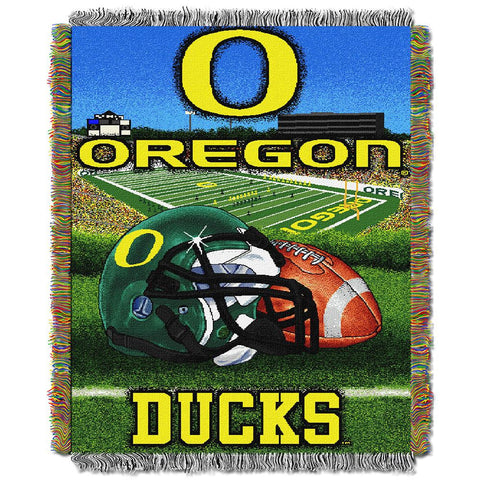 Oregon Ducks Ncaa Woven Tapestry Throw (home Field Advantage) (48"x60")