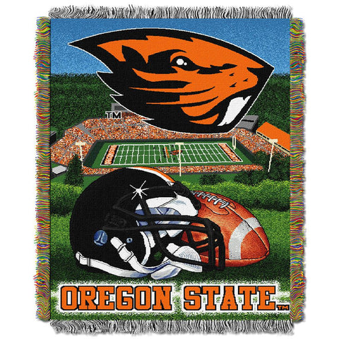 Oregon State Beavers Ncaa Woven Tapestry Throw (home Field Advantage) (48"x60")