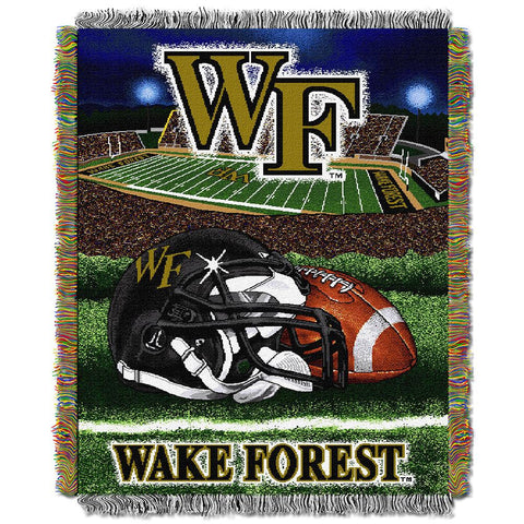 Wake Forest Demon Deacons Ncaa Woven Tapestry Throw (home Field Advantage) (48"x60")