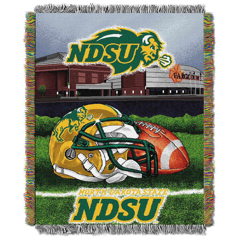 North Dakota State Bison Ncaa Woven Tapestry Throw (home Field Advantage) (48"x60")