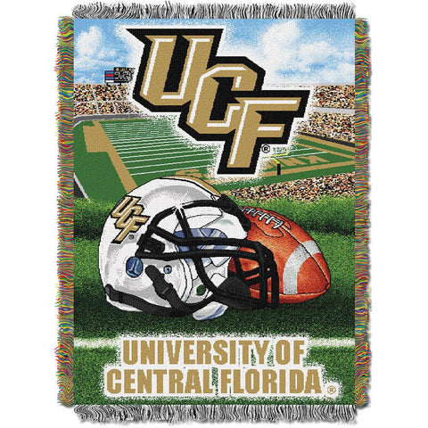 Central Florida Knights Ncaa Woven Tapestry Throw (home Field Advantage) (48"x60")