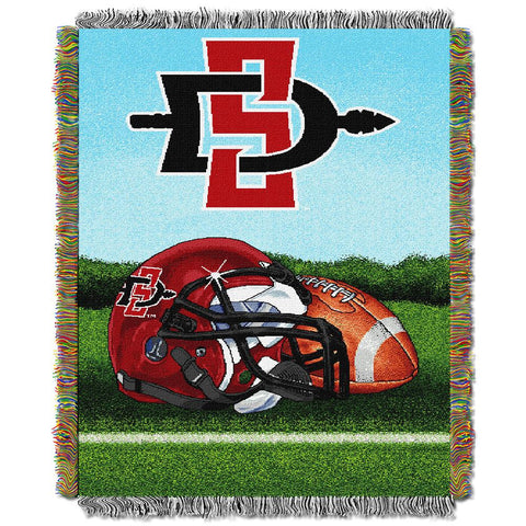 San Diego State Aztecs Ncaa Woven Tapestry Throw (home Field Advantage) (48"x60")