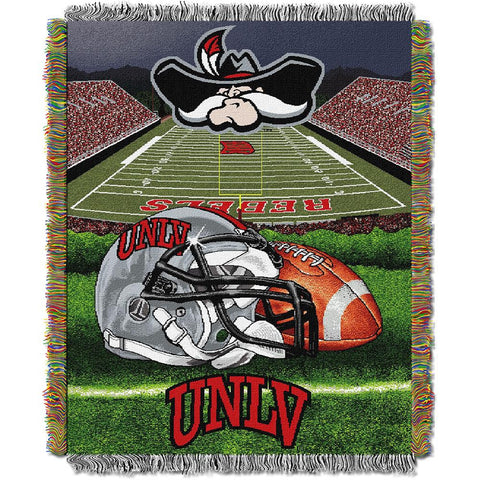 Unlv Runnin Rebels Ncaa Woven Tapestry Throw (home Field Advantage) (48"x60")