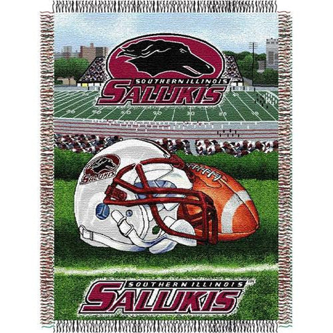 Southern Illinois Salukis Ncaa Woven Tapestry Throw (home Field Advantage) (48"x60")