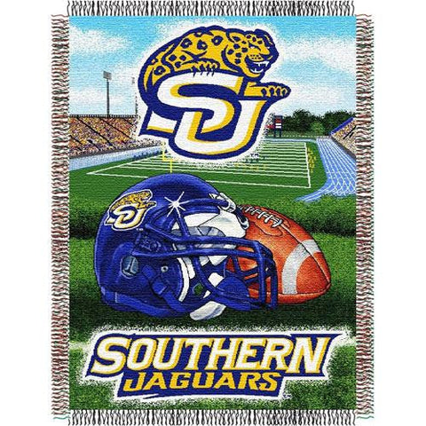 Southern University Jaguars Ncaa Woven Tapestry Throw (home Field Advantage) (48"x60")