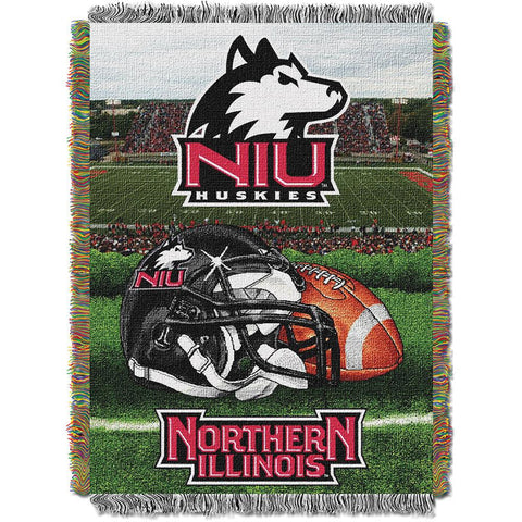 Northern Illinois Huskies Ncaa Woven Tapestry Throw (home Field Advantage) (48x60)