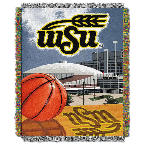 Wichita State Shockers Ncaa Woven Tapestry Throw (home Field Advantage) (48"x60")