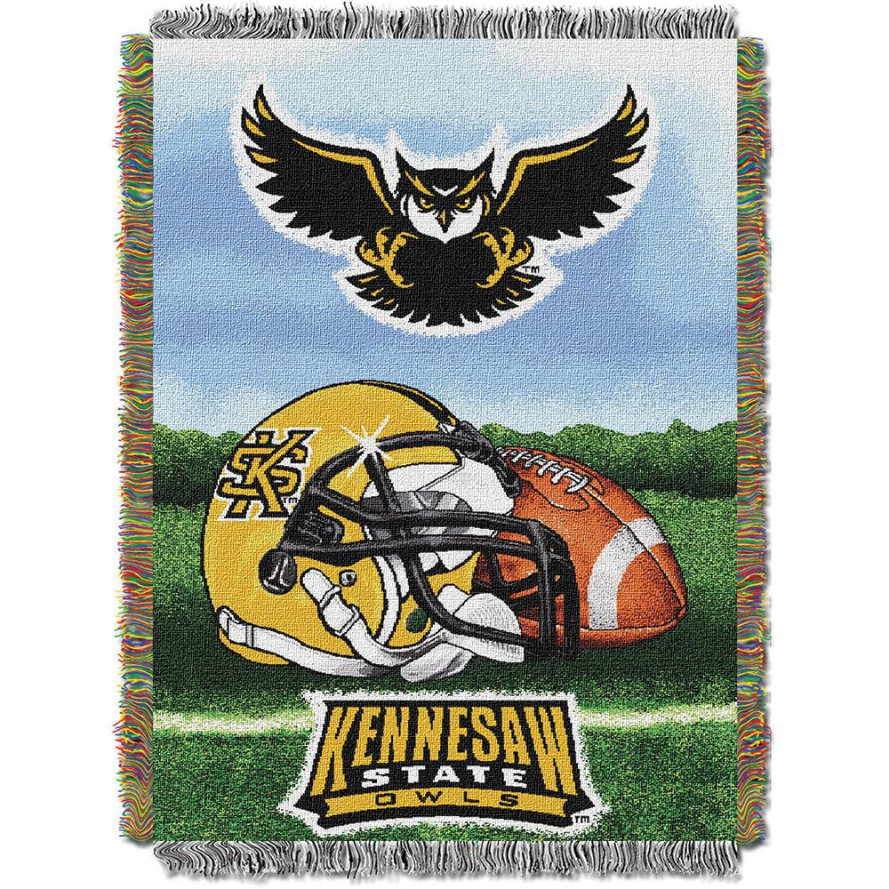 Kennesaw State Owls Ncaa Woven Tapestry Throw (home Field Advantage) (48x60)