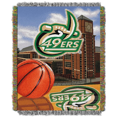 North Carolina Charlotte 49ers Ncaa Woven Tapestry Throw (home Field Advantage) (48"x60")