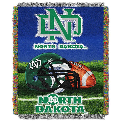 North Dakota Fighting Sioux Ncaa Woven Tapestry Throw (home Field Advantage) (48"x60")