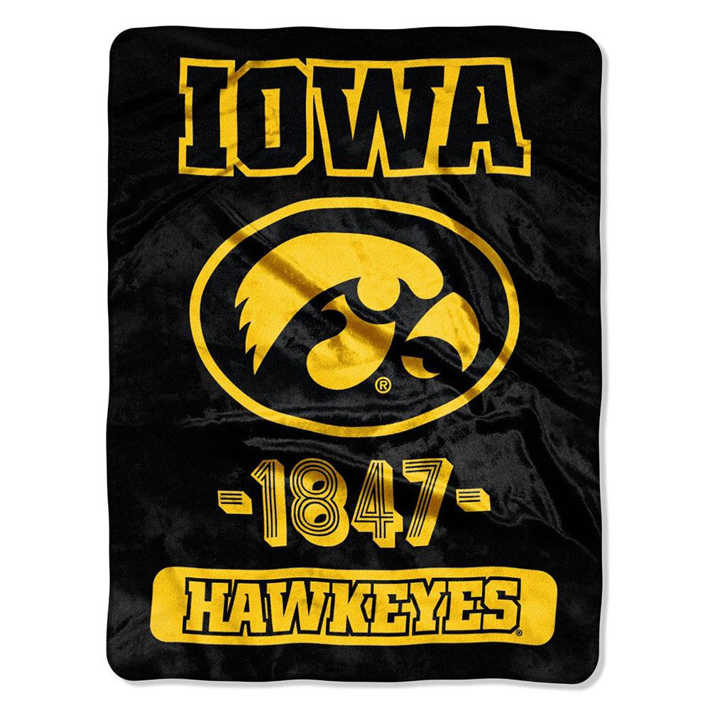 Iowa Hawkeyes Ncaa Micro Raschel Blanket (varsity Series) (48"x60")