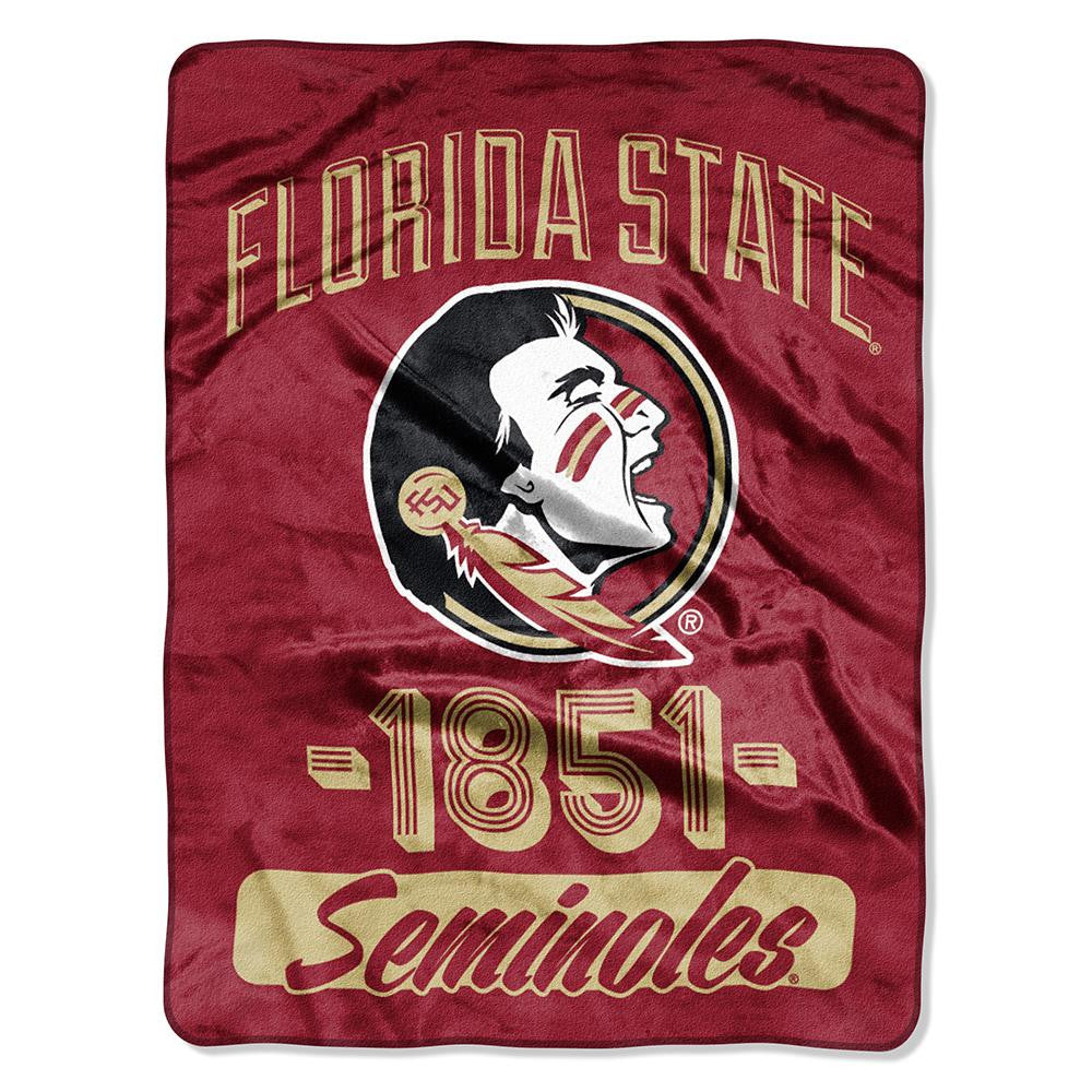 Florida State Seminoles Ncaa Micro Raschel Blanket (varsity Series) (48"x60")