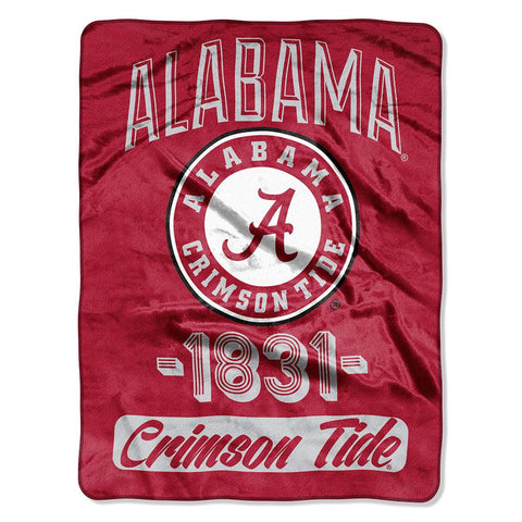 Alabama Crimson Tide Ncaa Micro Raschel Blanket (varsity Series) (48"x60")