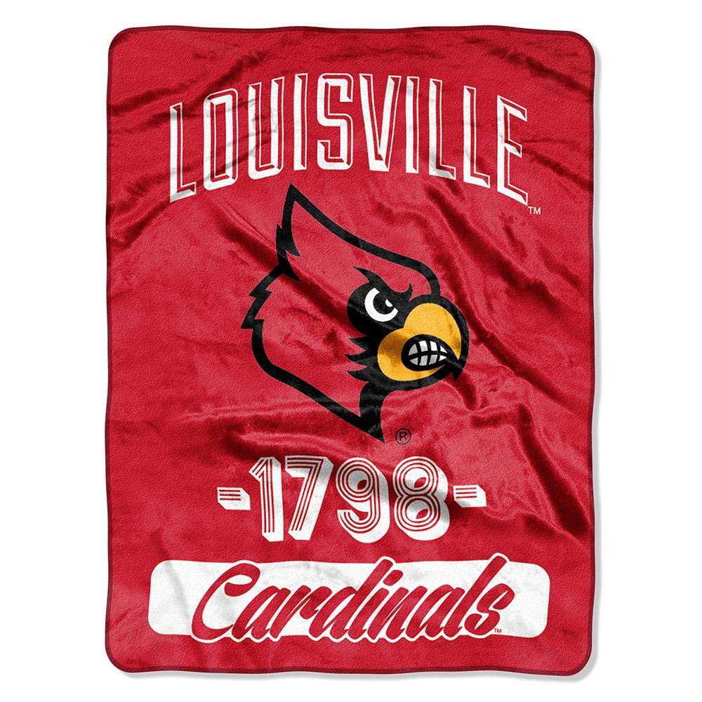 Louisville Cardinals Ncaa Micro Raschel Blanket (varsity Series) (48"x60")