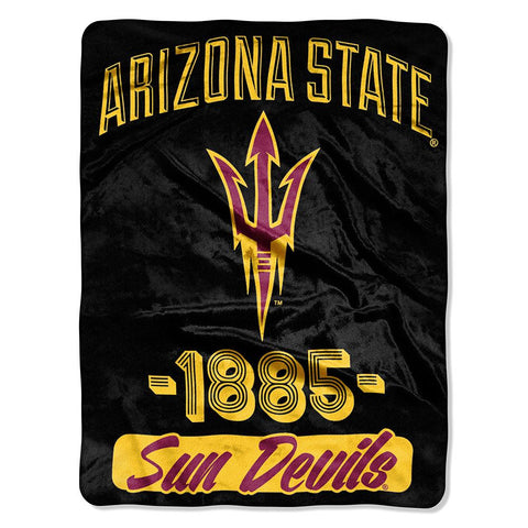 Arizona State Wildcats Ncaa Micro Raschel Blanket (varsity Series) (48"x60")