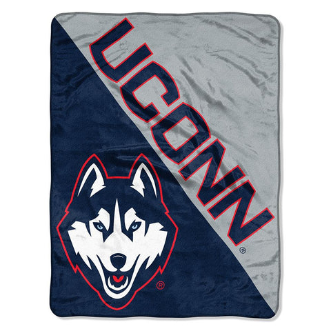 Connecticut Huskies Ncaa Micro Raschel Blanket (varsity Series) (46in X 60in)