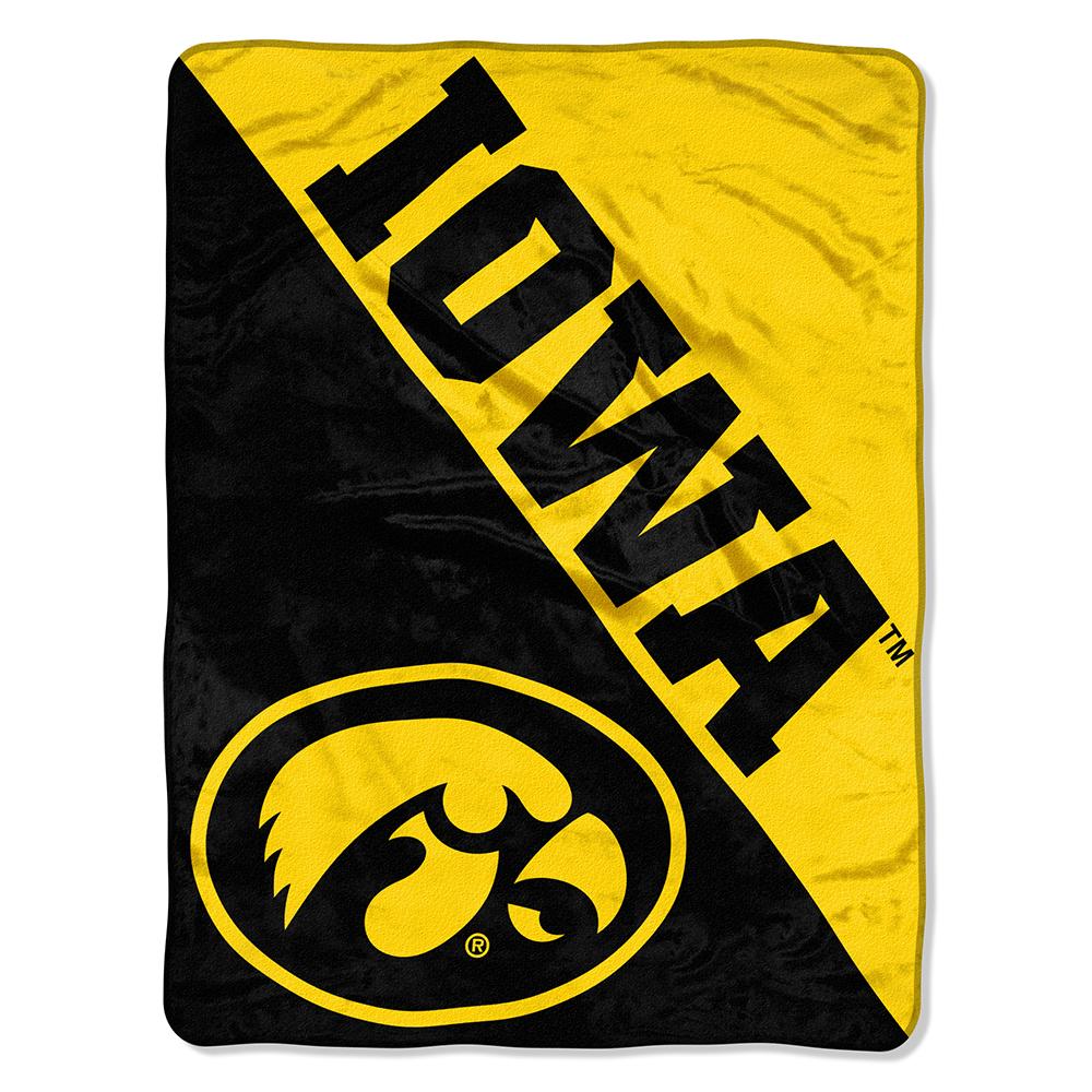 Iowa Hawkeyes Ncaa Micro Raschel Blanket (varsity Series) (46in X 60in)