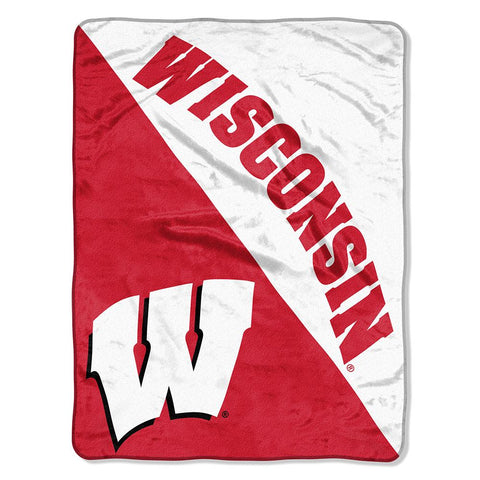 Wisconsin Badgers Ncaa Micro Raschel Blanket (varsity Series) (46in X 60in)