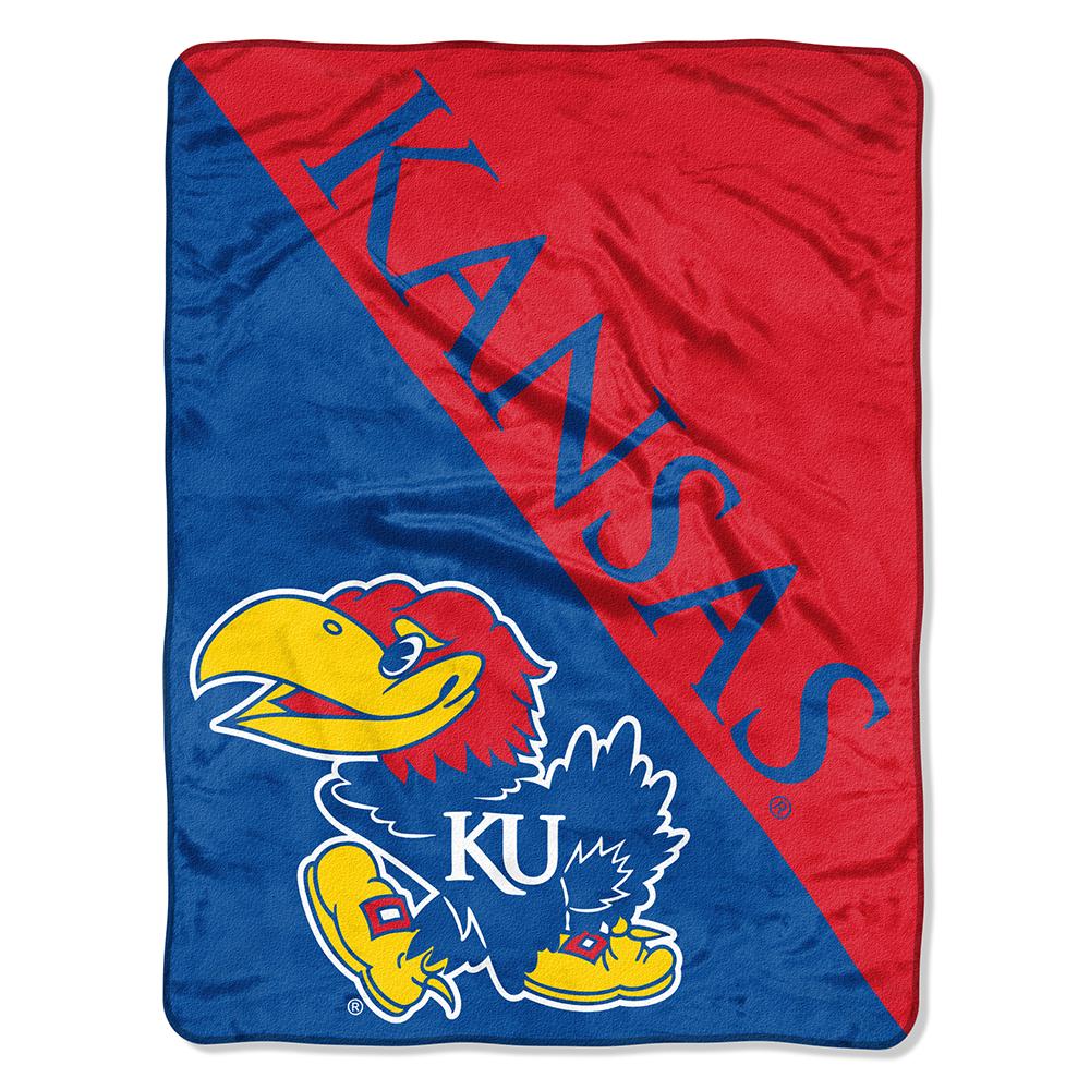 Kansas Jayhawks Ncaa Micro Raschel Blanket (varsity Series) (46in X 60in)