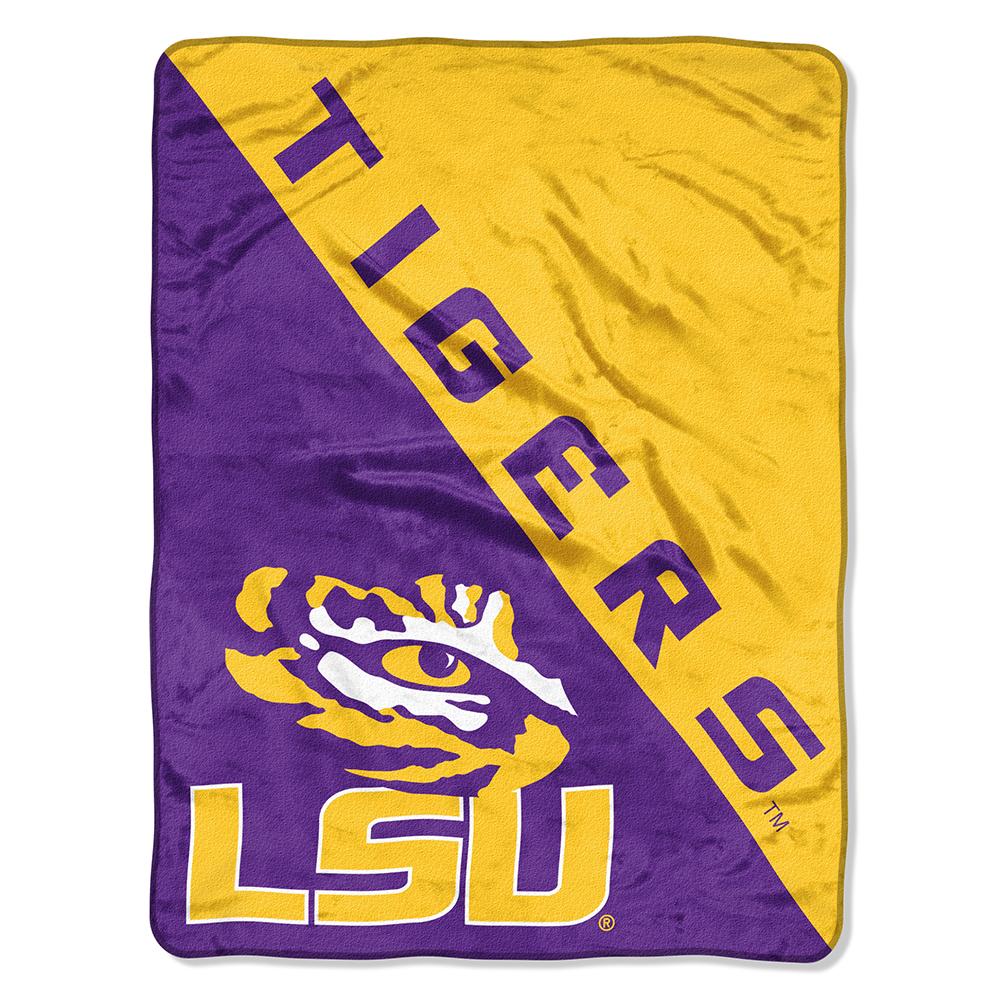 Lsu Tigers Ncaa Micro Raschel Blanket (halftone Series) (46in X 60in)