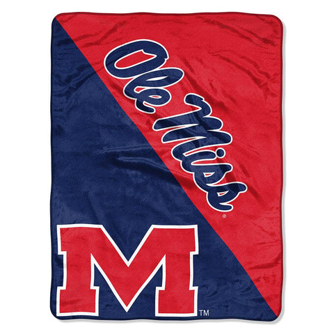 Mississippi Rebels Ncaa Micro Raschel Blanket (halftone Series) (46in X 60in)