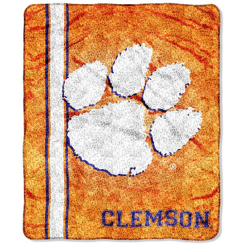 Clemson Tigers Ncaa Sherpa Throw (jersey Series) (50in X 60in)