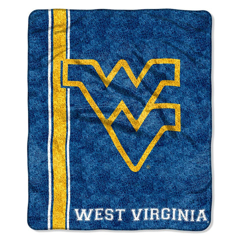 West Virginia Mountaineers Ncaa Sherpa Throw (jersey Series) (50in X 60in)