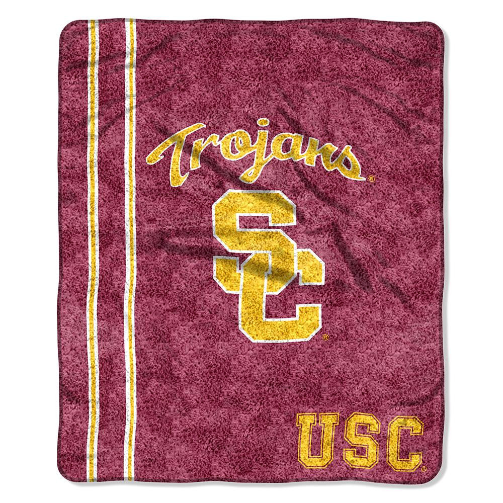 Usc Trojans Ncaa Sherpa Throw (jersey Series) (50in X 60in)