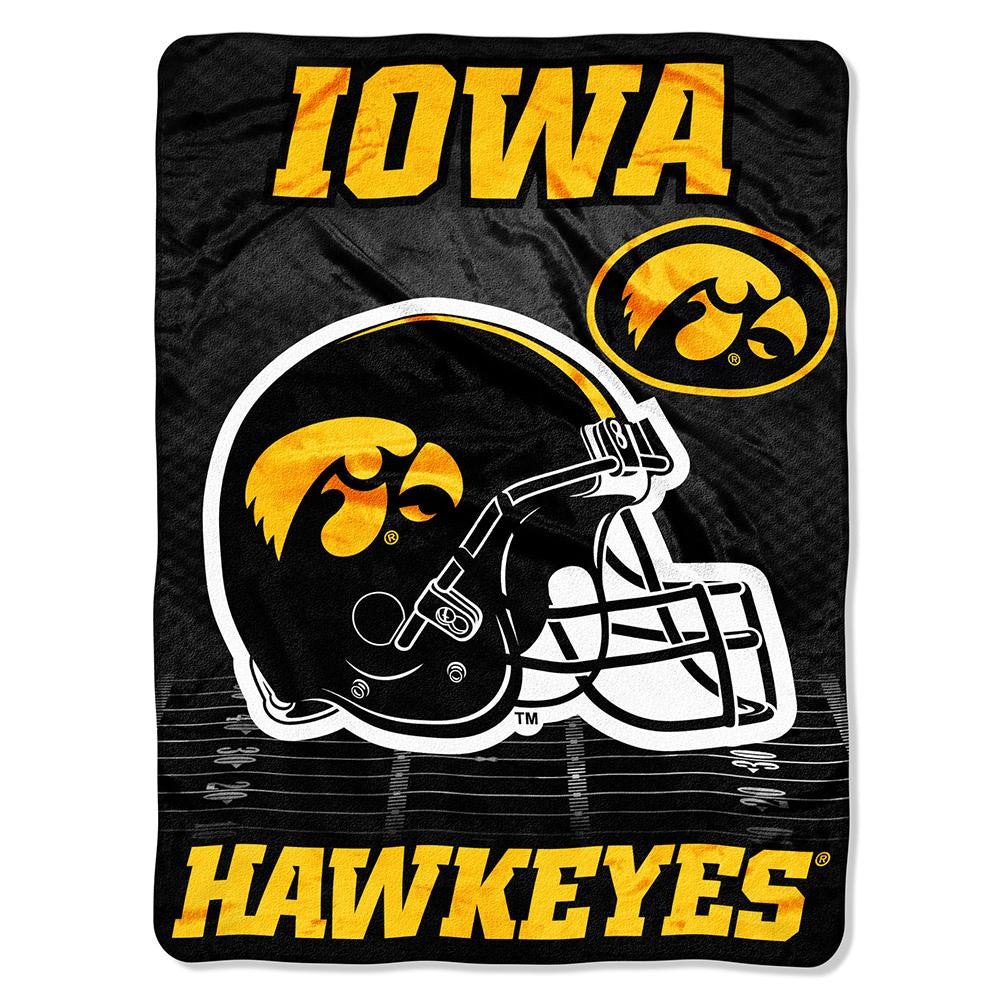 Iowa Hawkeyes Ncaa Micro Raschel Blanket (overtime Series) (80"x60")