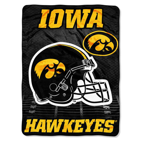 Iowa Hawkeyes Ncaa Micro Raschel Blanket (overtime Series) (80"x60")