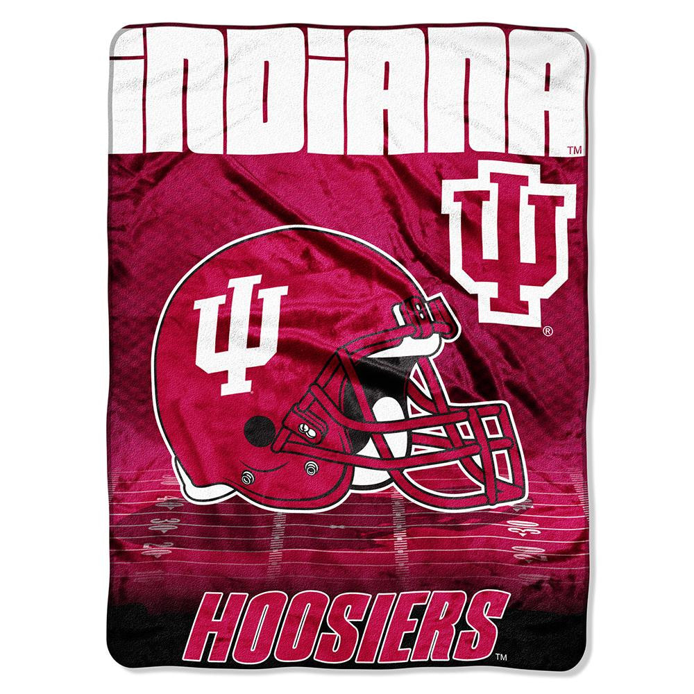 Indiana Hoosiers Ncaa Micro Raschel Blanket (overtime Series) (80"x60")