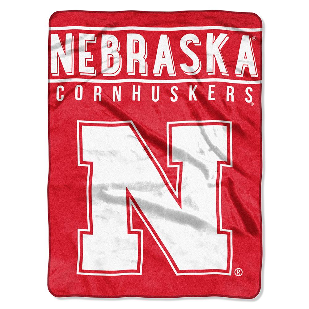 Nebraska Cornhuskers Ncaa Royal Plush Raschel Blanket (basic Series) (60x80)