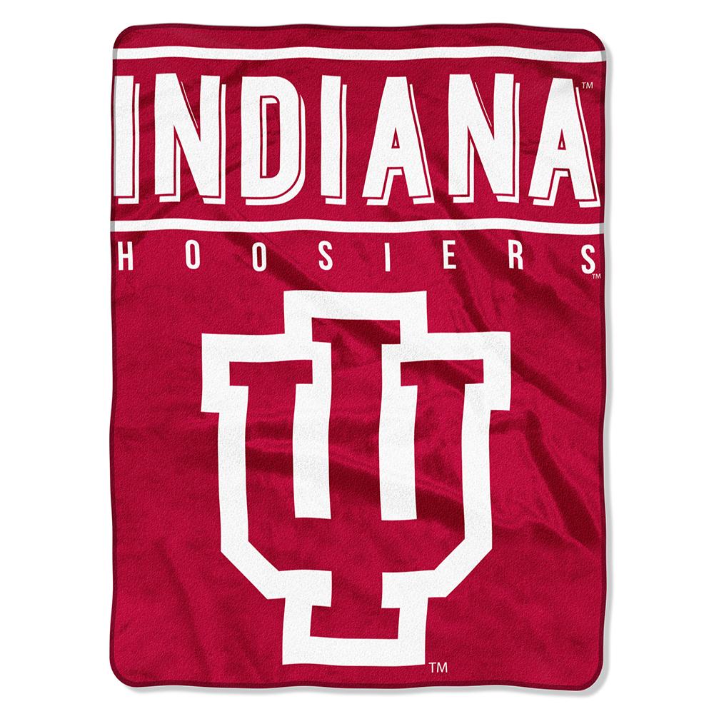 Indiana Hoosiers Ncaa Royal Plush Raschel Blanket (basic Series) (60x80)