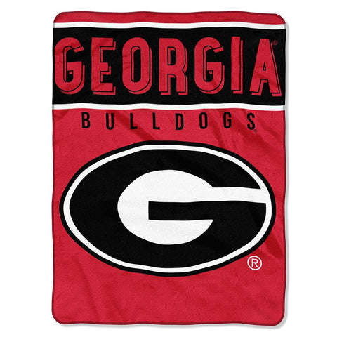 Georgia Bulldogs Ncaa Royal Plush Raschel Blanket (basic Series) (60x80)