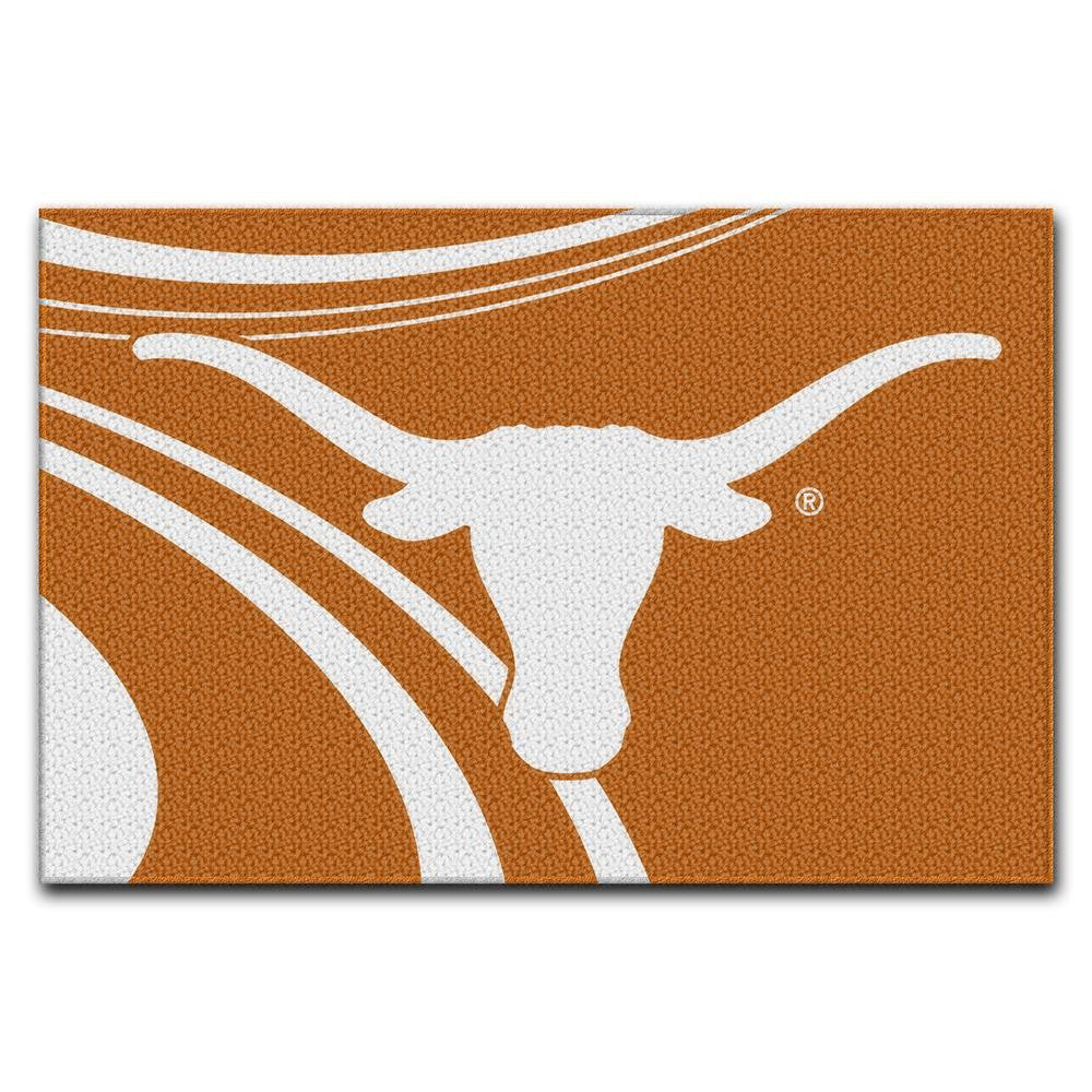 Texas Longhorns Ncaa Tufted Rug (cosmic Series) (59"x39")