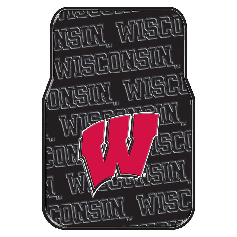 Wisconsin Badgers Ncaa Car Front Floor Mats (2 Front) (17"x25")