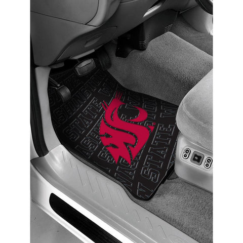 Washington State Cougars Ncaa Car Front Floor Mats (2 Front) (17"x25")